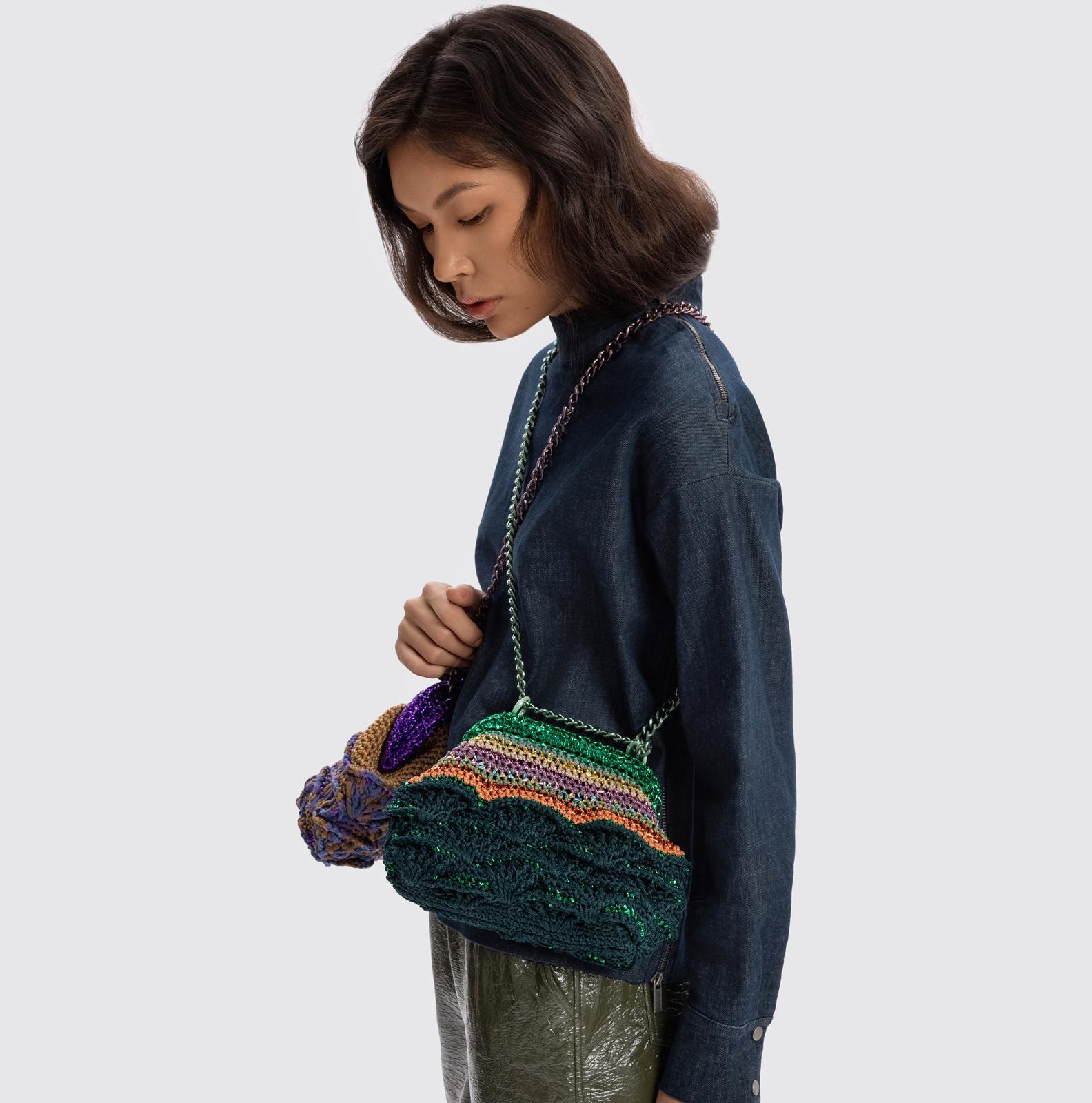 MIDIYE CLUCH - VIOLET MULTICOLOR