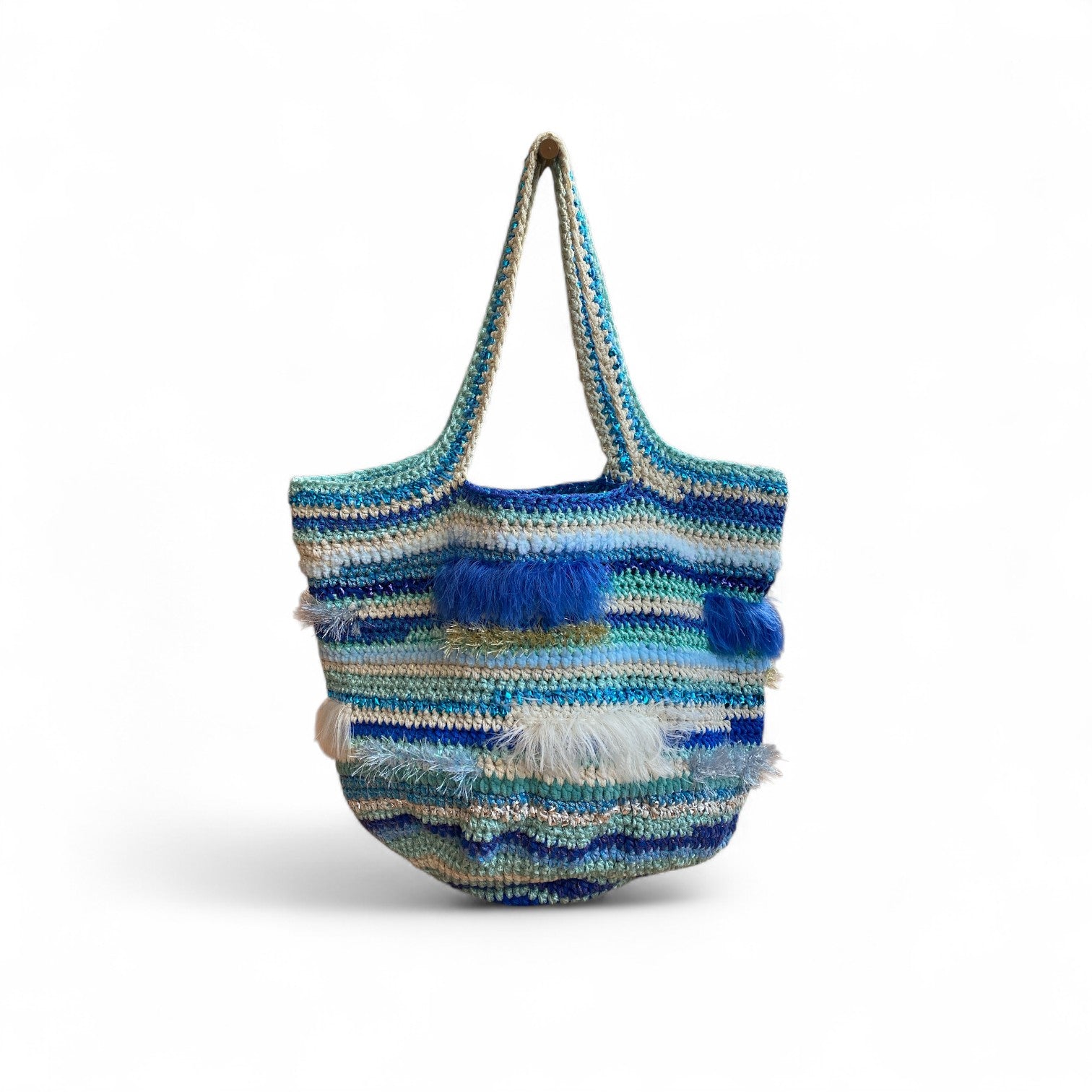 ILKNUR BAG - BLUE / WHITE  L