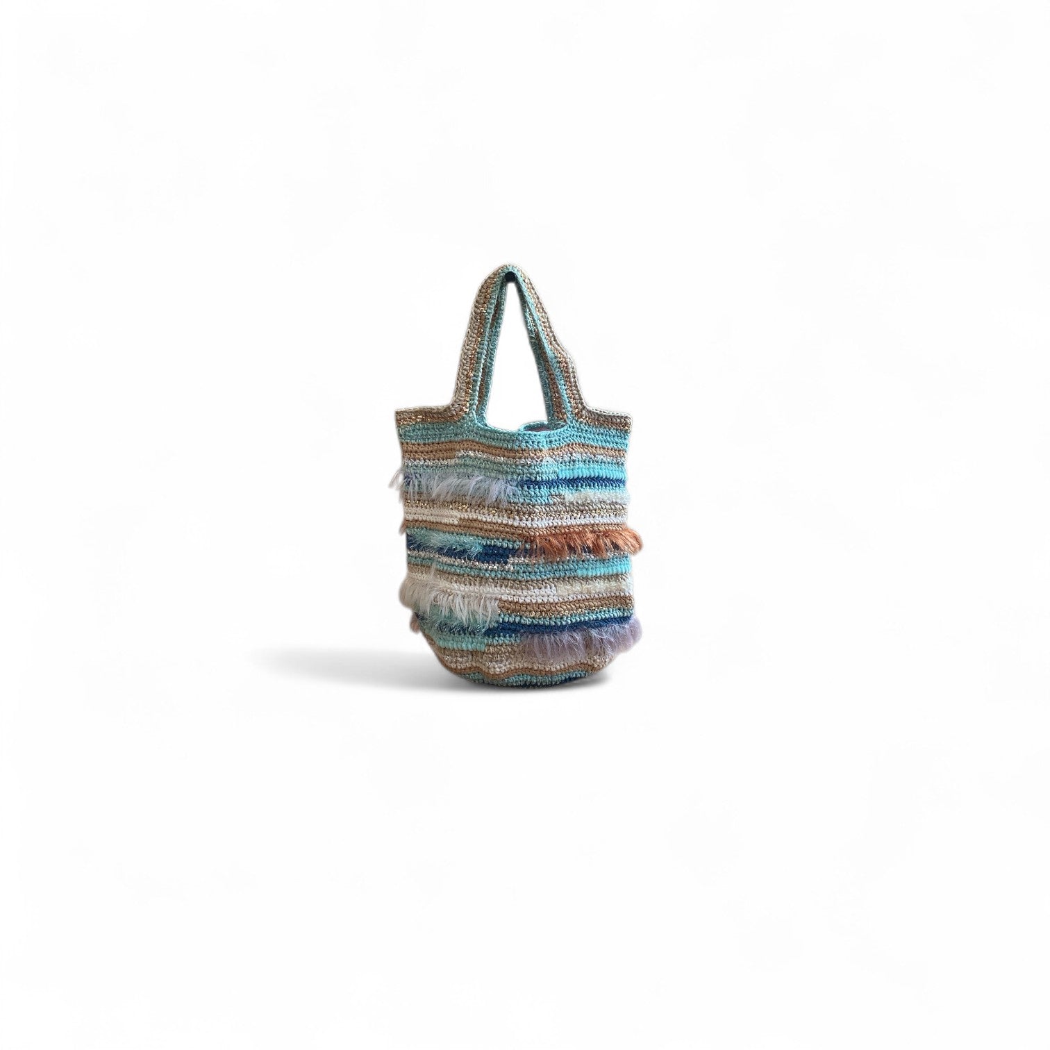 ILKNUR BAG -  LIGHT BLUE / CARAMEL  L